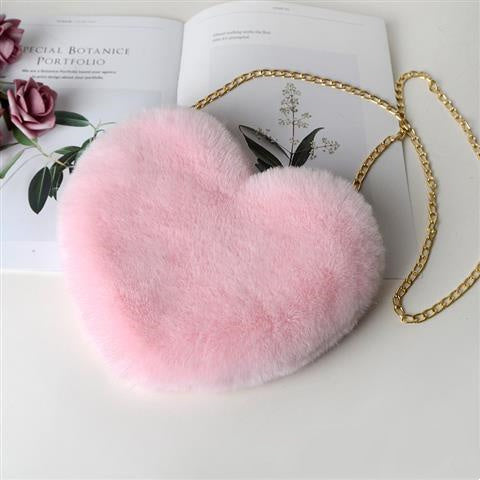 Sophia – Sac bandoulière en peluche avec chaîne pour femmes