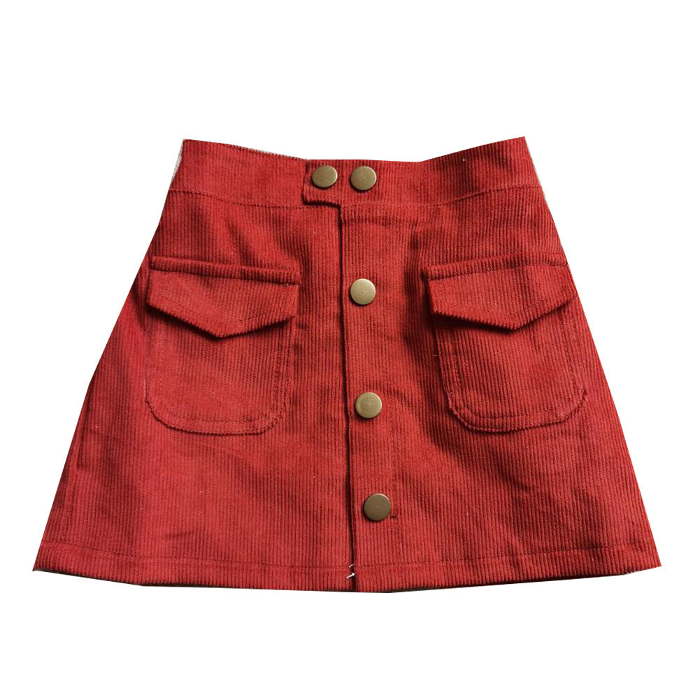 Katy – Jupe en Velours Côtelé Style Western pour Filles