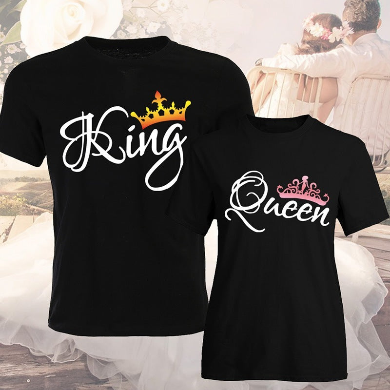Kim – T-shirt à motif couronnement pour couples
