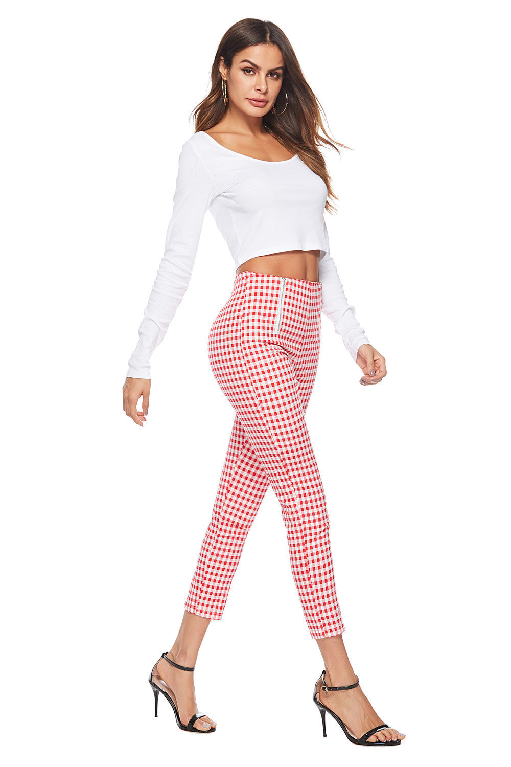Paul – Pantalon minceur à motif carreaux noir et blanc