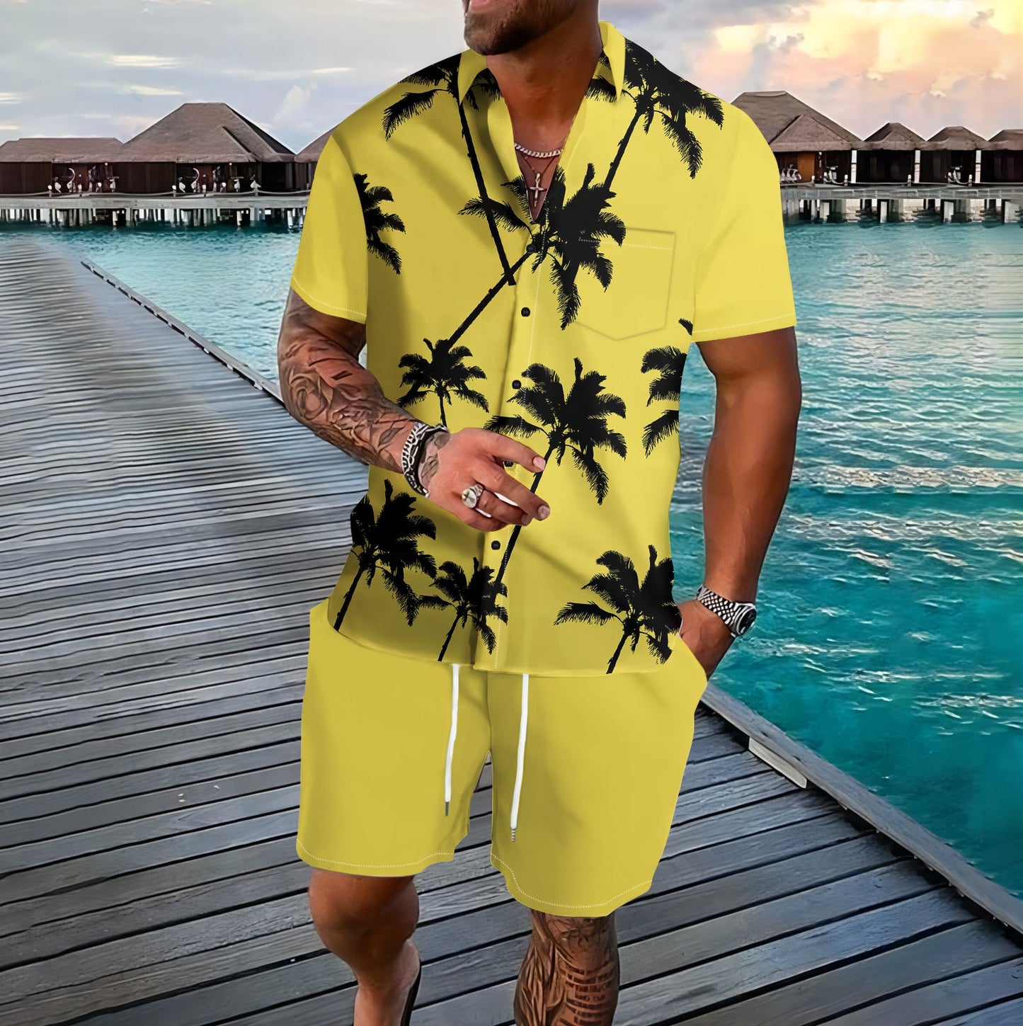 Neville – Costume Short Manches Courtes Imprimé 3D