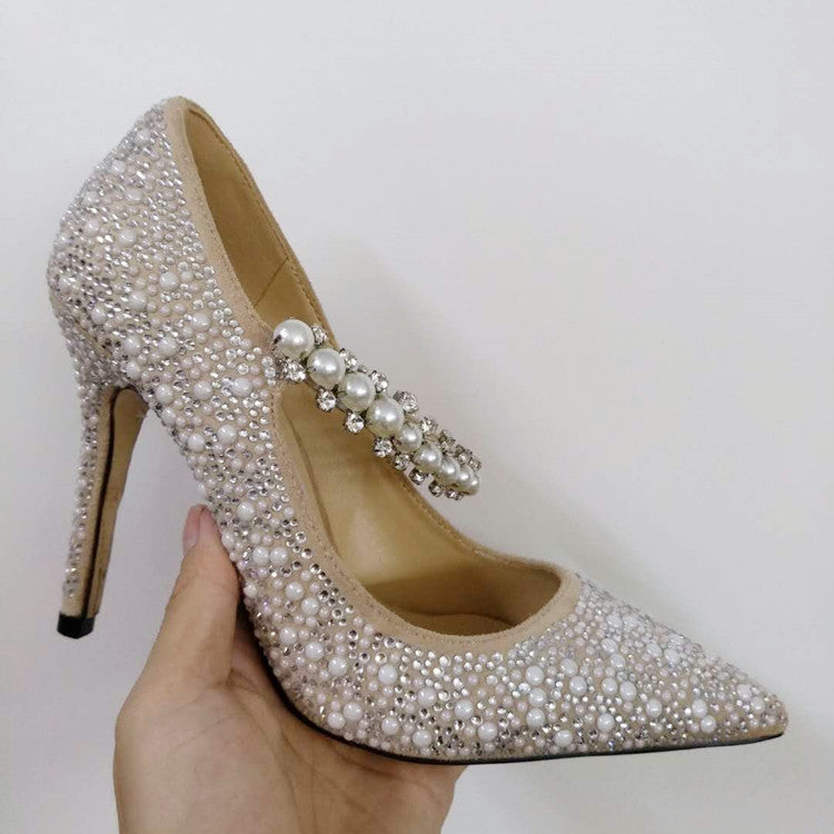 Karen – Chaussures à Pointe avec Strass et Perles