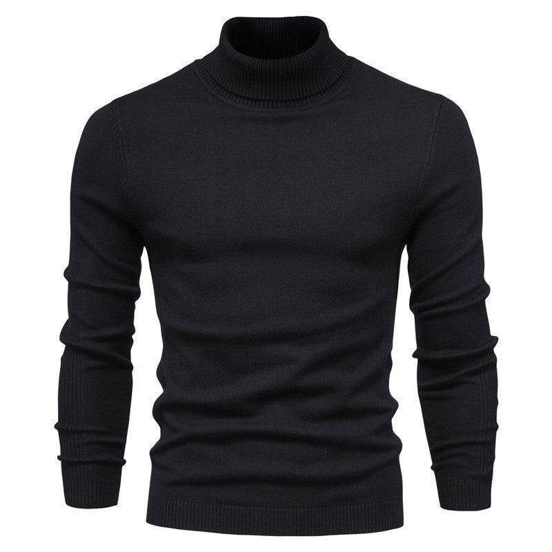 Jeffrey – Schmal geschnittener Herrenpullover mit Stehkragen