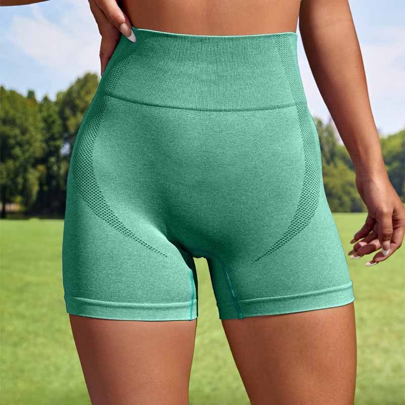 Kim – Legging court sans couture pour femme avec taille haute pour yoga et fitness