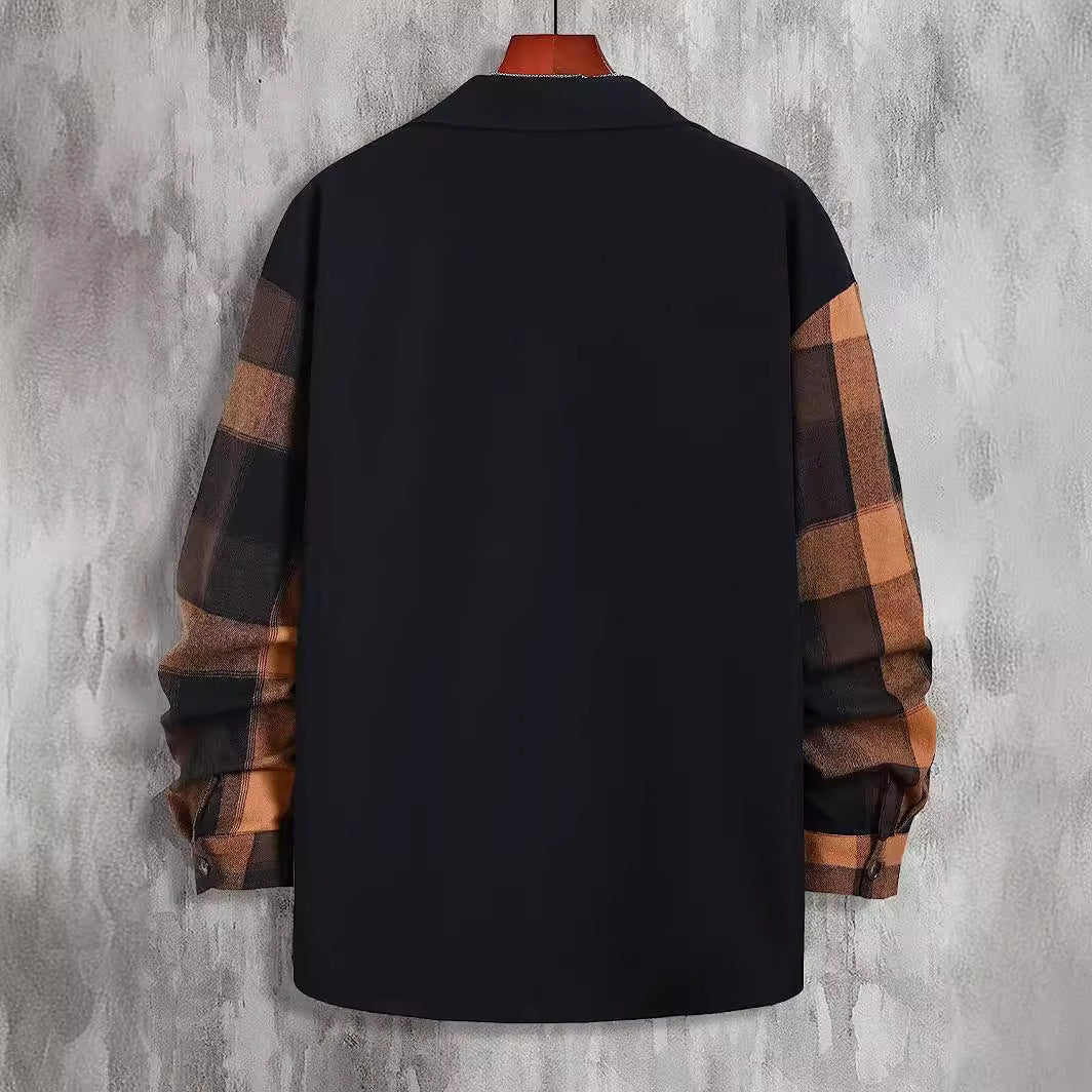 Jonathan – Chemise décontractée à manches longues avec motif à carreaux en couleurs d'automne
