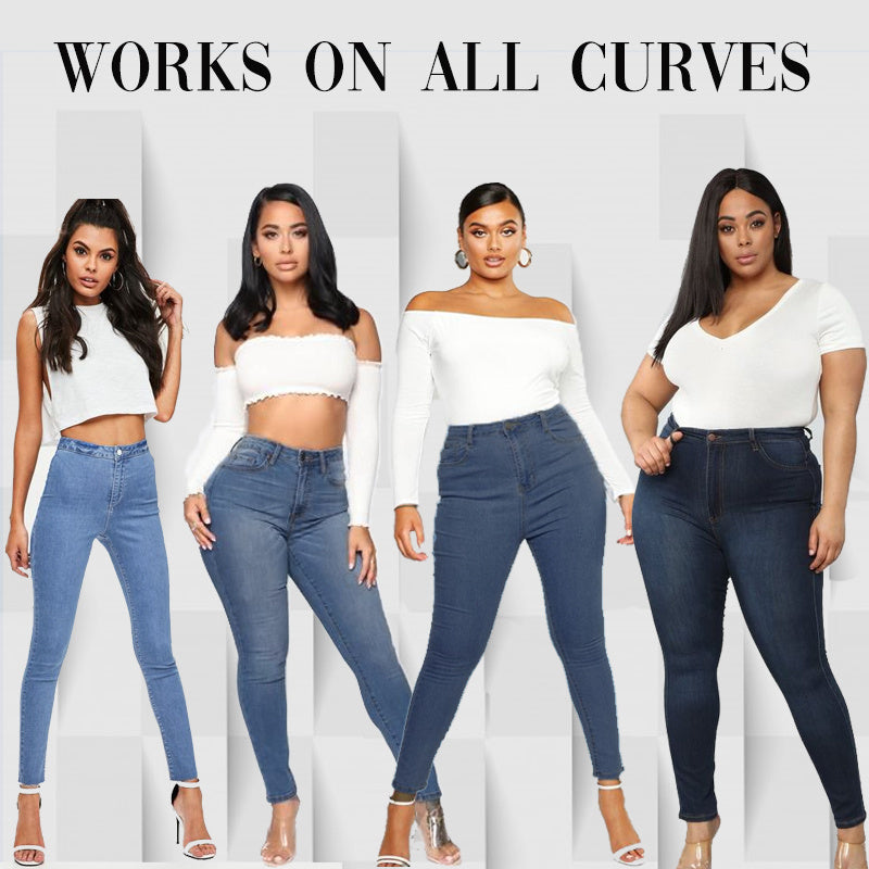 Susan – Jean Skinny Taille Haute en Denim Stretch