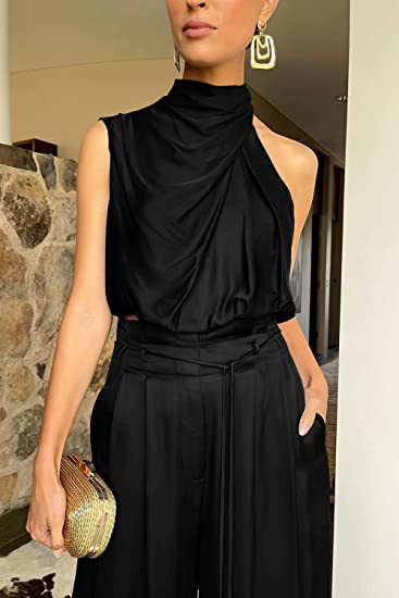 Rose – Ensemble Haut Sans Manches et Pantalon Large