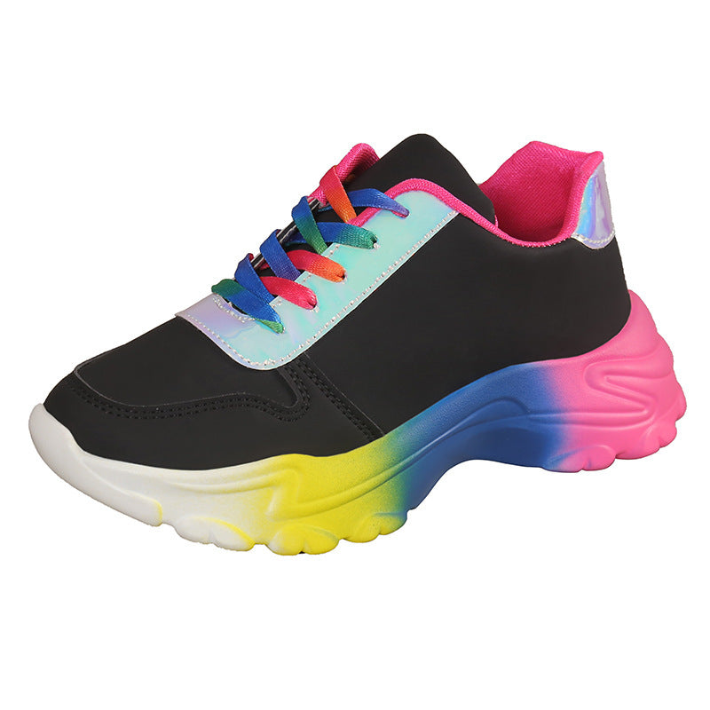 Imogen – Chaussures de Sport pour Femmes Arc-en-Ciel à Semelle Épaisse