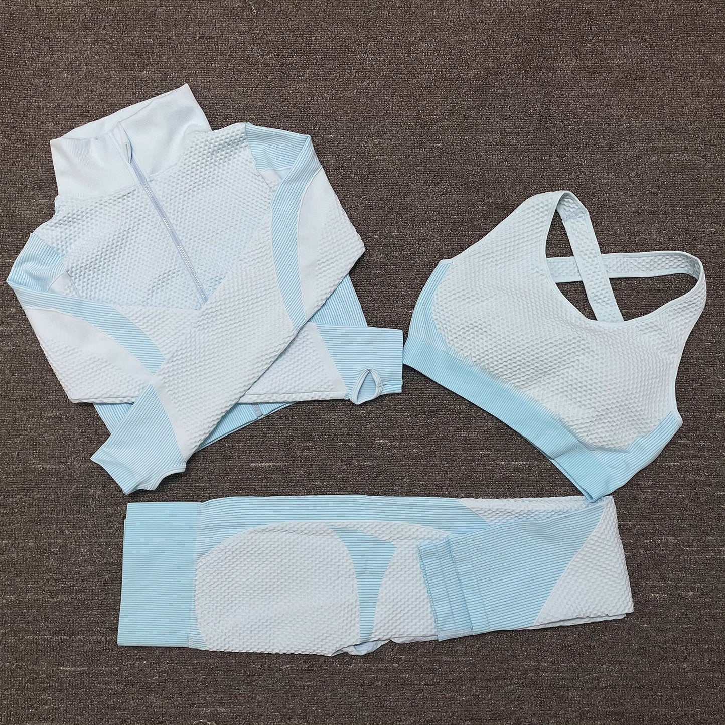 Wendy – Ensemble Fitness Stretch Trois Pièces pour Yoga