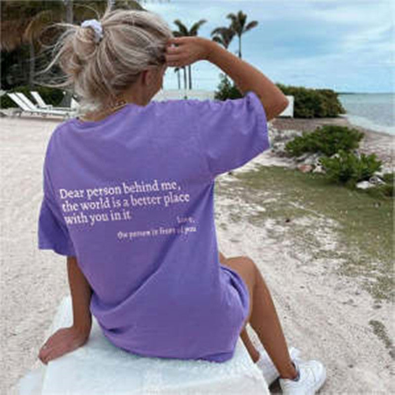 Sophie – T-shirt à col rond avec slogan