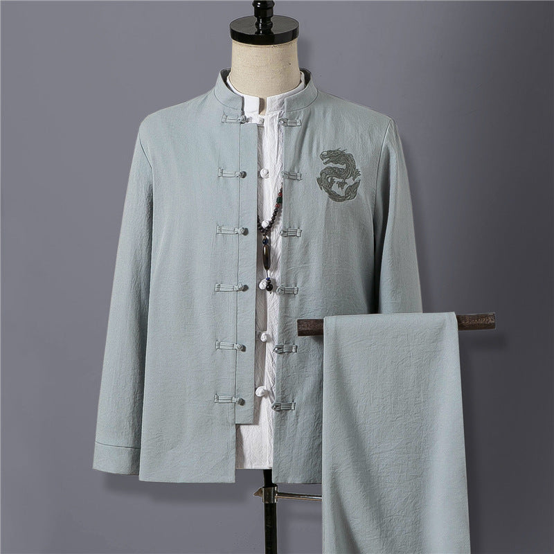 Ted – Costume Ethno Rétro avec Col Mandarin