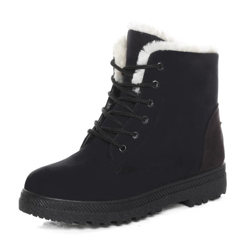 Angela – Bottes d'hiver avec col en peluche chaude pour femmes