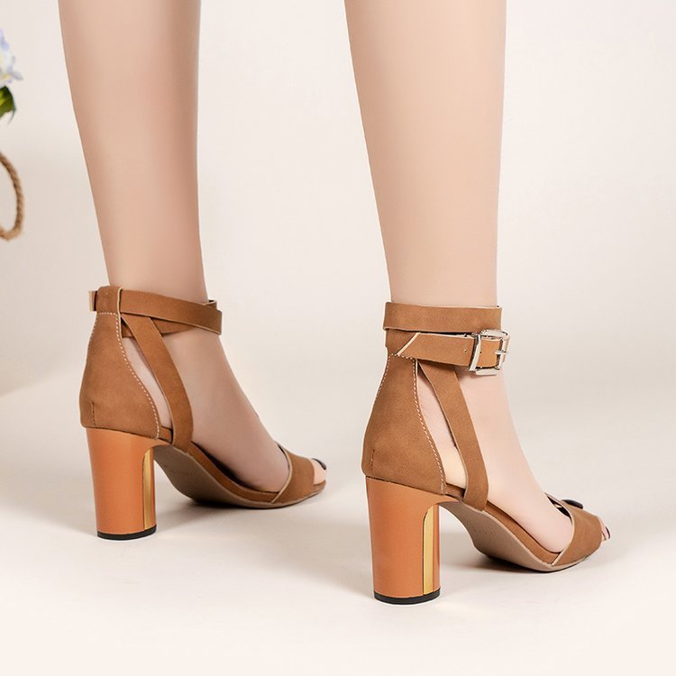 Sharon – Sandales Chunky à Talons Hauts avec Brides