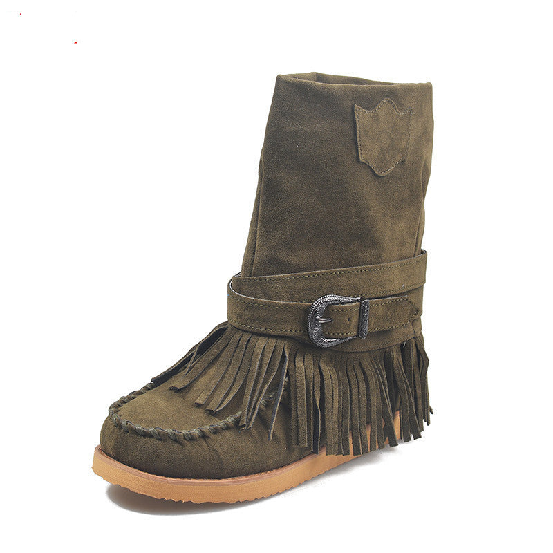 Adele – Bottes à Franges et Boucle pour Femme