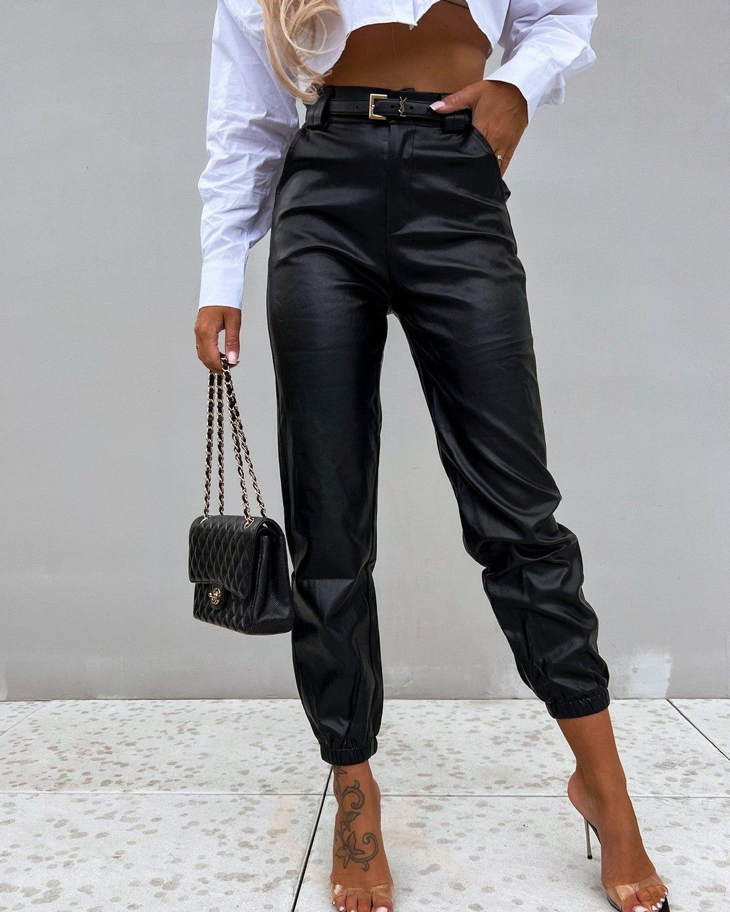 Harriet – Pantalon en cuir vegan pour femme