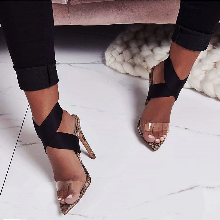 Marie – Chaussures Hautes Motif Serpent