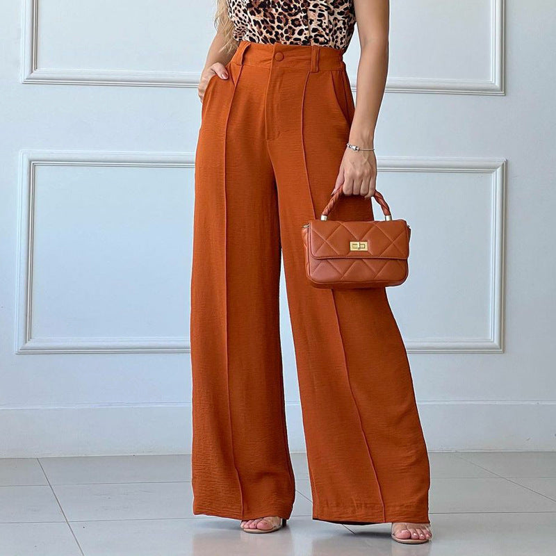 Alice – Pantalon Bouffant Léger à Jambes Larges avec Plis
