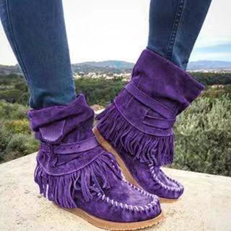 Adele – Bottes à Franges et Boucle pour Femme
