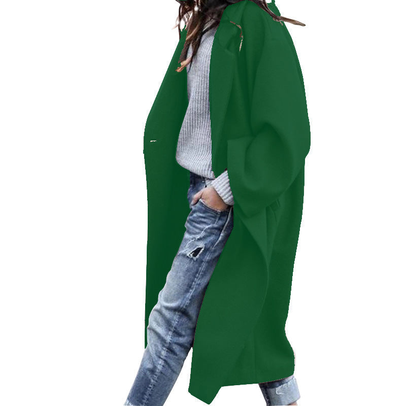 Karen – Long manteau femme avec poches en laine