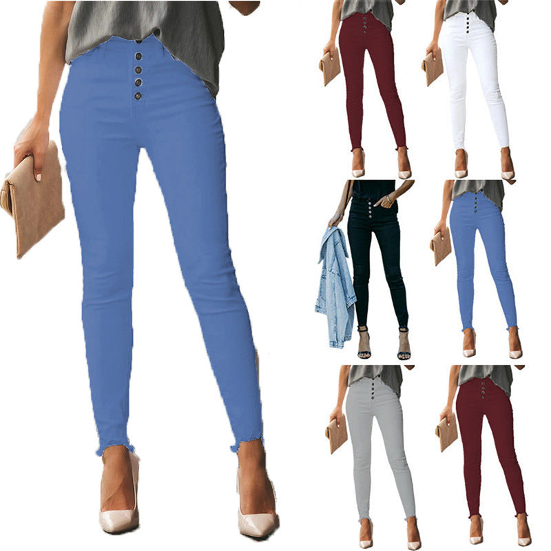 Nicole – Pantalon Décontracté Uni pour Femme