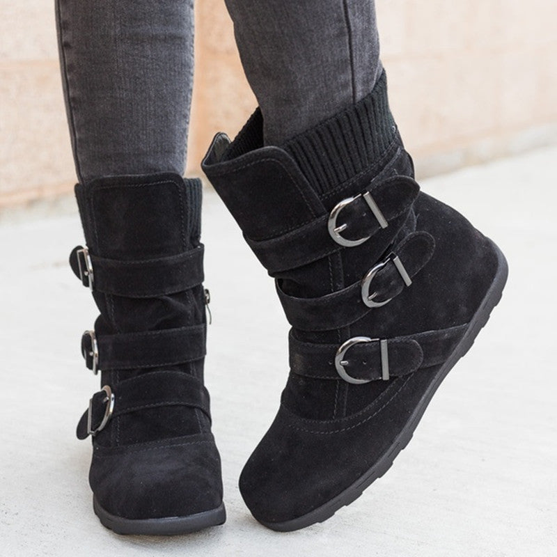 Danny – Bottes d'Hiver Confortables avec Sangle et Boucle