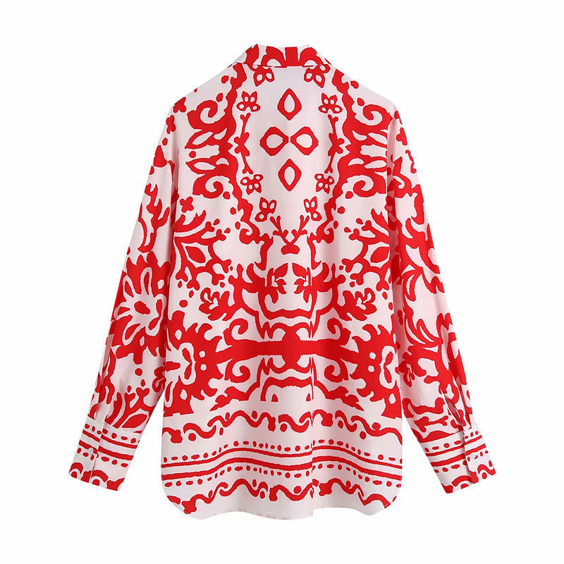 Carol – Blouse Imprimée d'Été pour Femmes