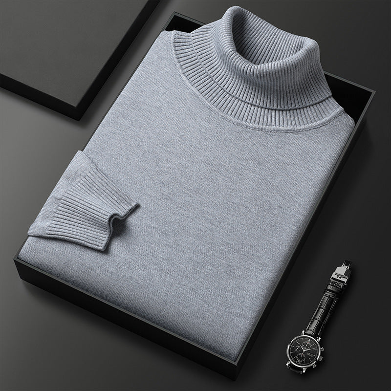 Tristan – Slim-Fit Rollkragenpullover in einfarbig