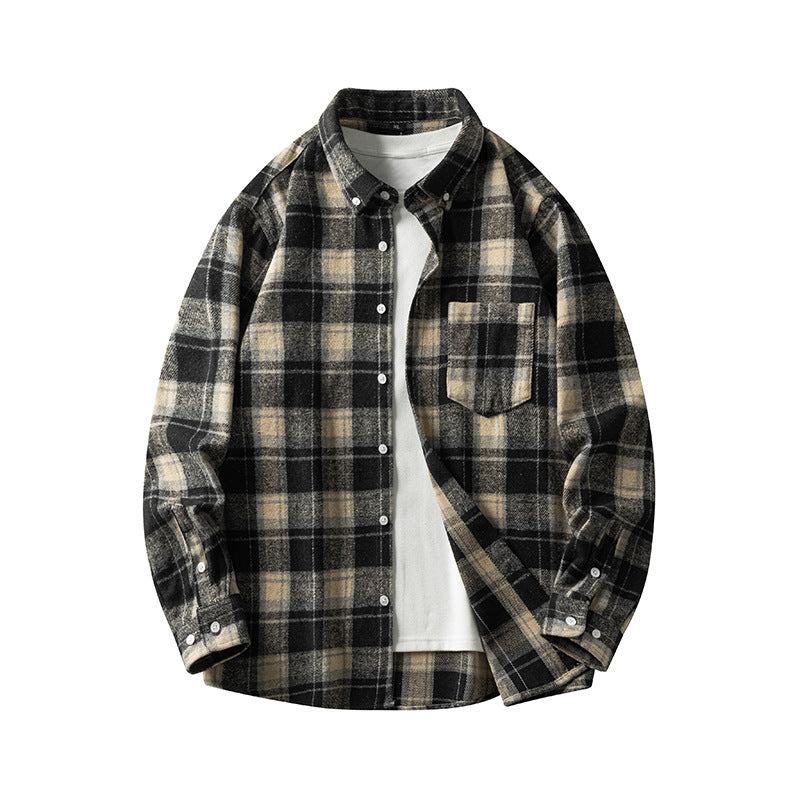 Grant – Chemise à manches longues en flanelle épaisse à carreaux