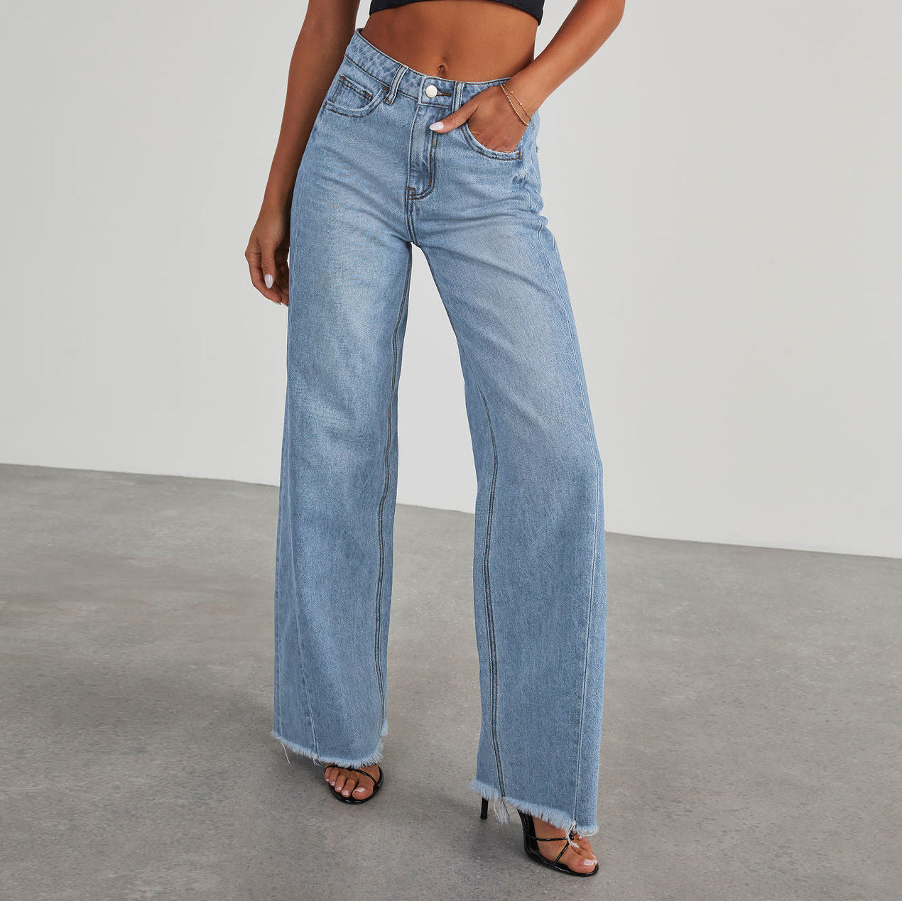 Gabrielle – Jeans Femme Taille Haute avec Poches