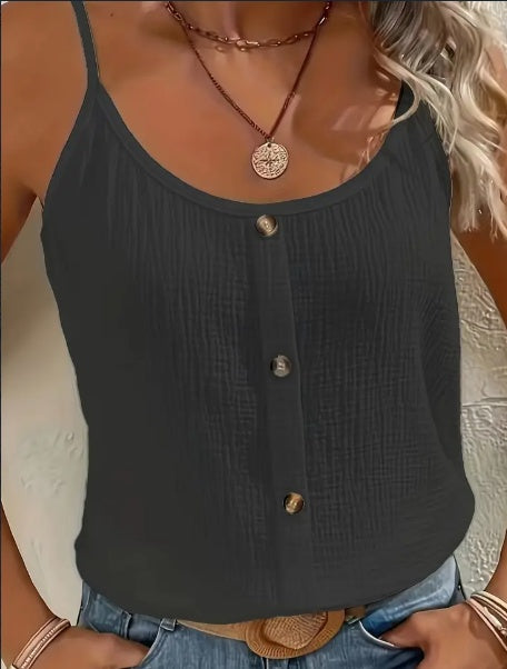 Jane – Haut Cami Vibrant avec Design Sleek Sans Manches en Matériau Respirant, Parfait pour le Printemps et l'Été