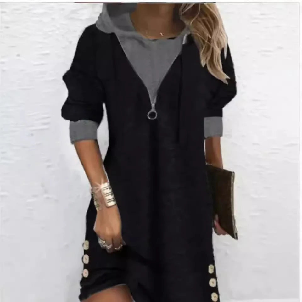 Michelle – Robe à Capuche Femme avec Manches Longues