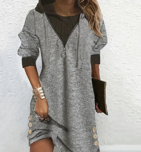 Michelle – Robe à Capuche Femme avec Manches Longues