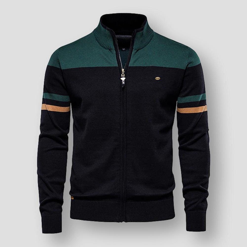 Kelly – Cardigan Long à Manches avec Fermeture Éclair