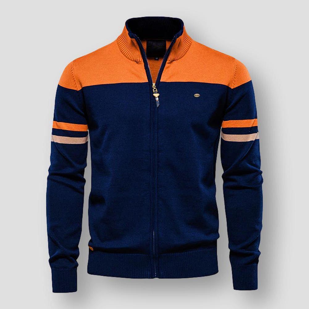 Kelly – Cardigan Long à Manches avec Fermeture Éclair