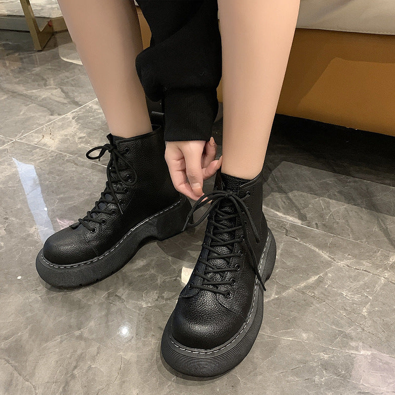 Joanne – Bottines à lacets modernes pour femmes en cuir végan premium