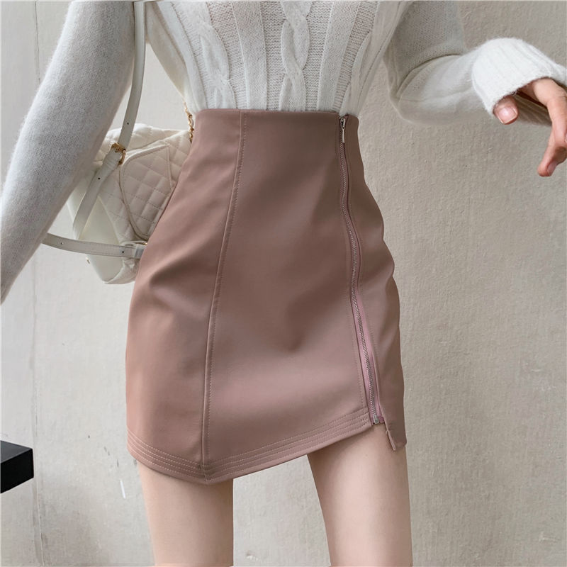 Katie – Jupe en cuir vegan à taille haute