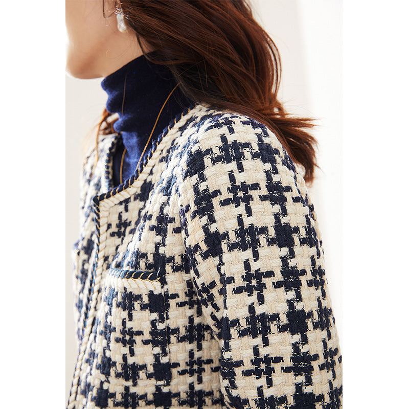 Joanne – Veste femme à motif pied-de-poule
