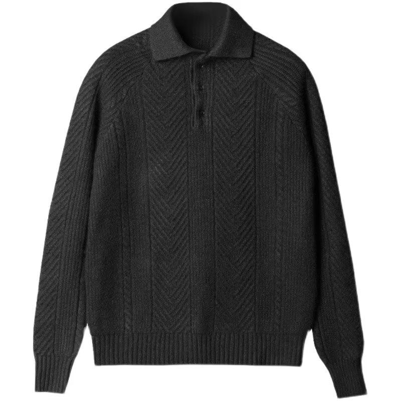 Gareth – Strickpullover mit Revers für Herren im Winter