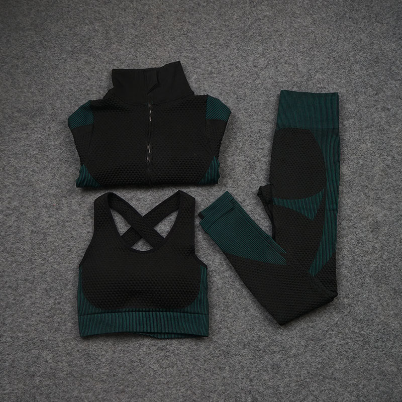 Wendy – Ensemble Fitness Stretch Trois Pièces pour Yoga