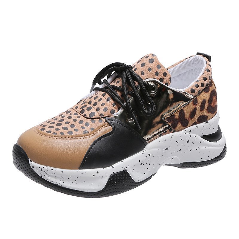 Victoria – Baskets Léopard pour Femme avec Lacets