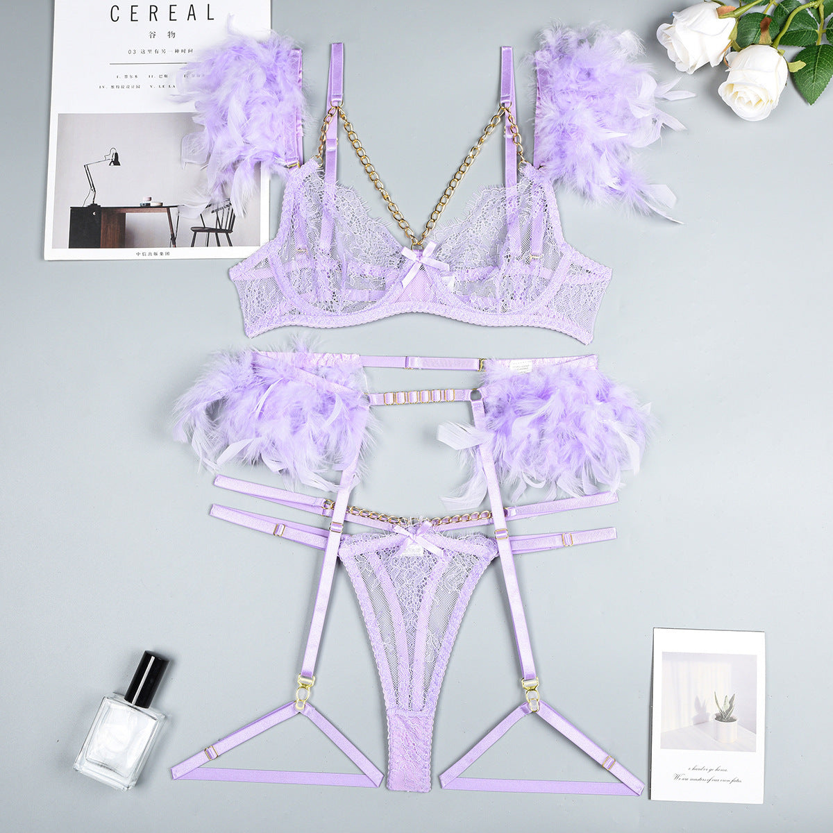 Anne – Ensemble de lingerie en dentelle séduisante pour femmes