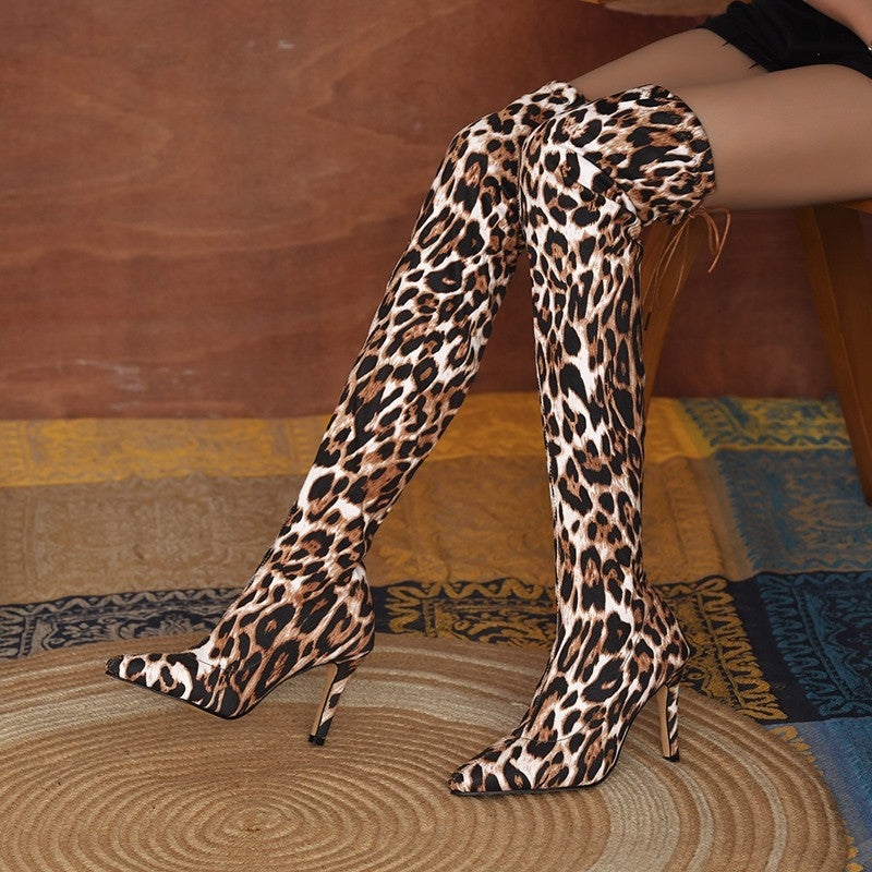 Jessie – Bottes Overknee à Talons Aiguilles en Grandes Tailles