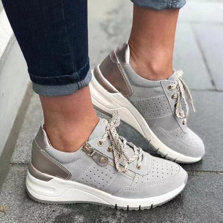 Jean – Chaussures de sport confortables pour femme avec semelle épaisse