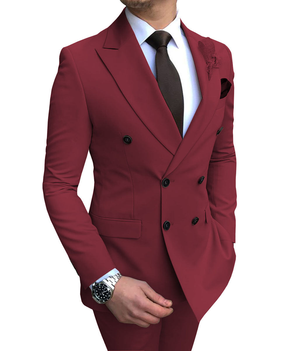 Micheal – Costume Double Boutonnage pour Invités de Mariage