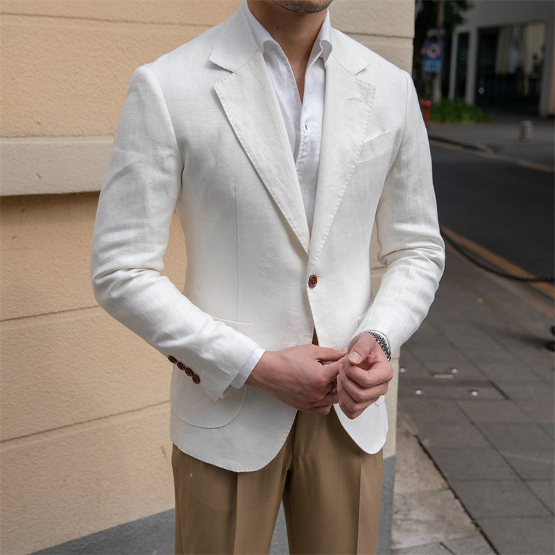 Jeremy – Costume en Lin Pur pour Hommes avec Artisanat Supérieur