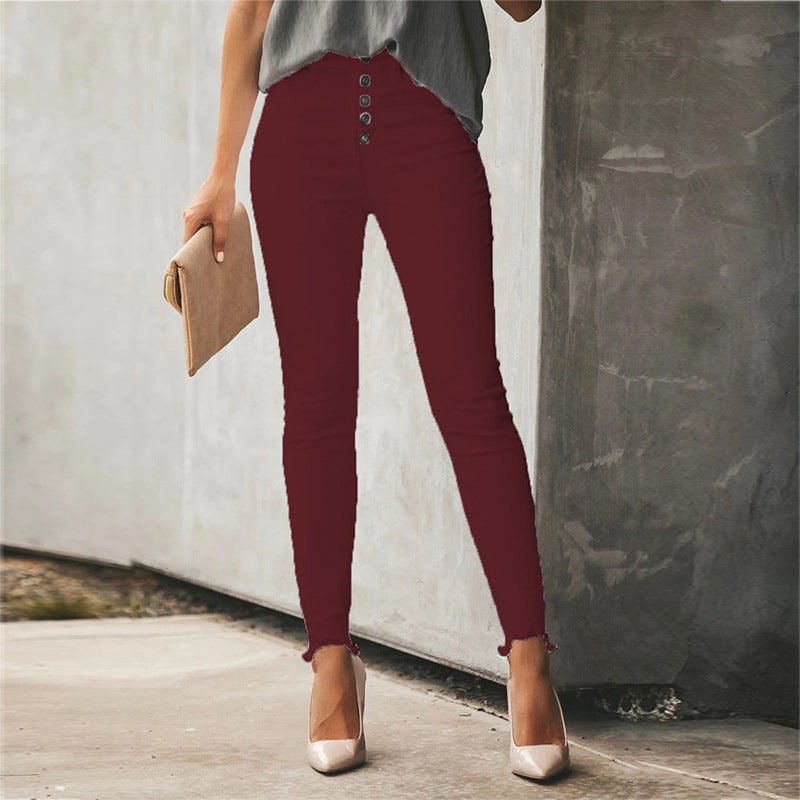 Nicole – Pantalon Décontracté Uni pour Femme