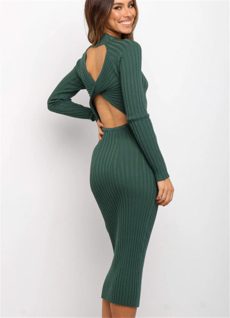 Hayley – Robe élégante avec dos ouvert et nœud