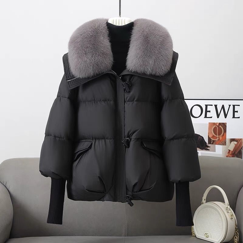 Angela – Veste Courte pour Femme avec Col en Fausse Fourrure