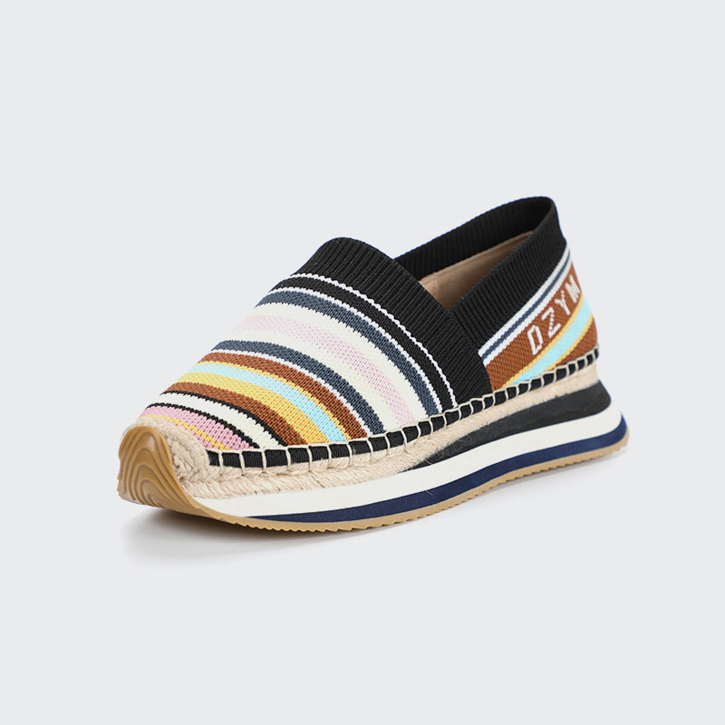 Sophia – Chaussures en Coton et Lin au Style Coréen