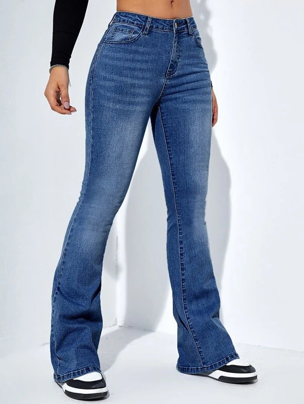 Tanya – Jean évasé à taille haute pour femmes